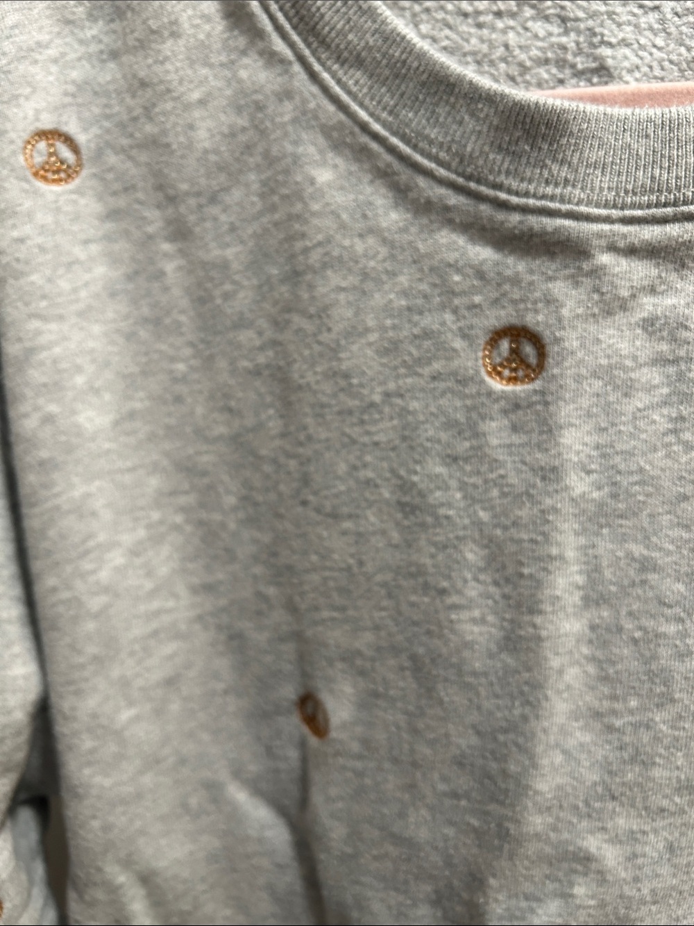 Rails Light Gray Sweatshirt with Gold Embroidered Dots - Picture 3 of 4